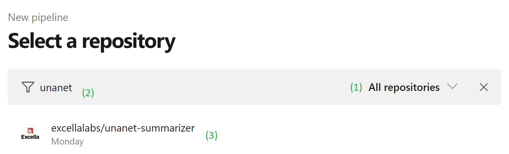 selecting the project