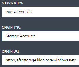 A screenshot entering information for CDN setup