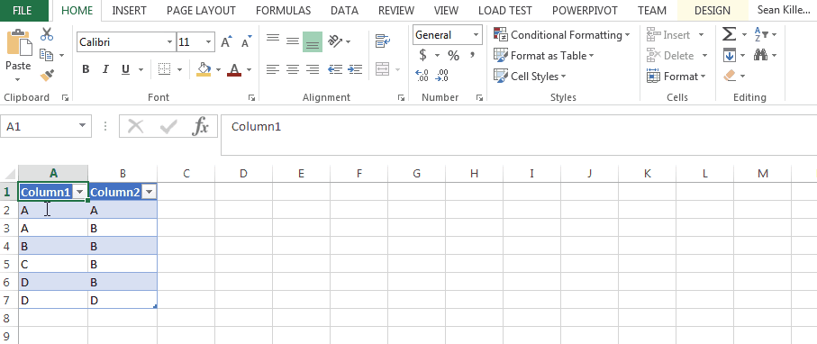 An animation of dragging the formatting